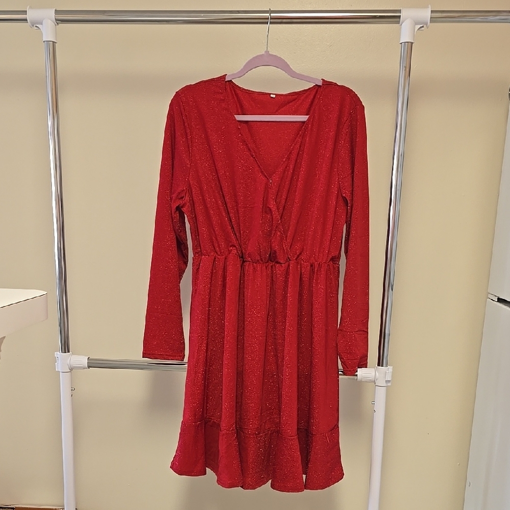 Red Long Sleeve Dress